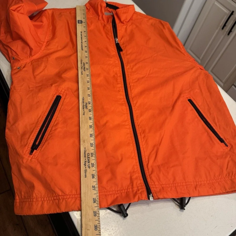 VTG 90s Y2K‎ Gap Full Zip Windbreaker Jacket Bright Orange Sz L Mesh Lined